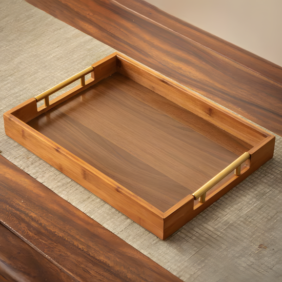 Wooden Tray Set 3 Pcs